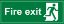 Sign - Fire Exit Self Adhesive Vinyl 30 x 15cm White On Green