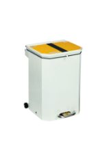 Bin Pedal 50 Ltr With Yellow And Black Lid For Offensive/Hygiene Waste