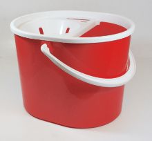Mop Bucket Oval With Sieve Red 7 Ltr (Colour Coded)