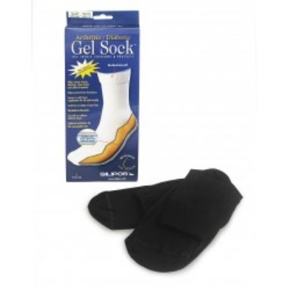 Gel Sock Arthritic/Diabetic Black Womens Size 6 Or Smaller (Silipos) x 1 Pair