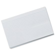 Record Card (Q-Connect) Ruled Feint White 5" x 3" x 100