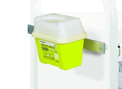 Bracket (Sunflower)  For Frontier Sharps Box Up To 1 Ltr For Vista Trolley Includes Medi-Rail