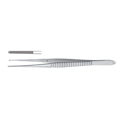 Forceps Dissecting Waugh's Serrated Tips 17.5cm 7" x 1 (Resusable)