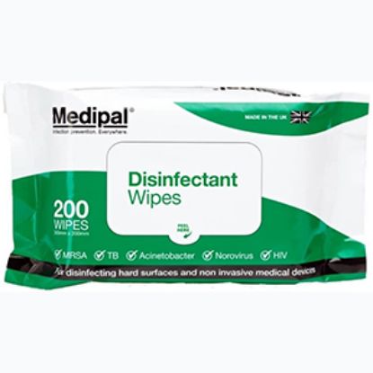 Wipes Medipal Surface Disinfectant Pk 200