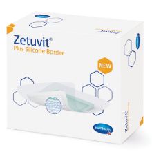 Zetuvit Plus Silicone Border 12.5cm x 12.5cm (413920) x 10
