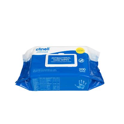 Wipes Clinell Antibacterial Hand x 200