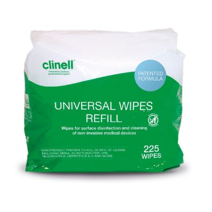 Wipes Clinell Universal Bucket Refill Of 225 x 1