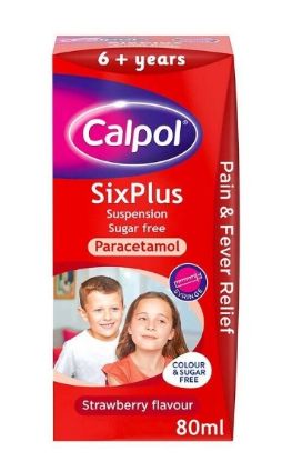 Calpol Suspension 6+ Sugar Free 80ml (OTC)