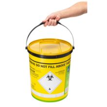 Sharps Bin+Lid 24 Litre Eco Yellow