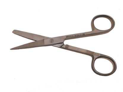 Scissors Nurses 5 inch With Clip Straight Sharp-Blunt x 1 Clearance Item
