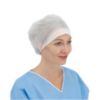 Cap Nurses Elasticated Back x 100 (White)