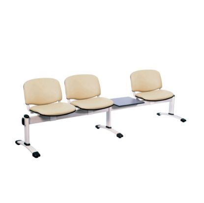 3 Seat/1 Table Venus Visitor Modular Chair, Moulded Plastic