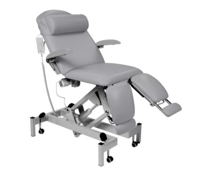 Fusion Podiatry Chair - Split Leg W/ Electric Head - Various Colours Available