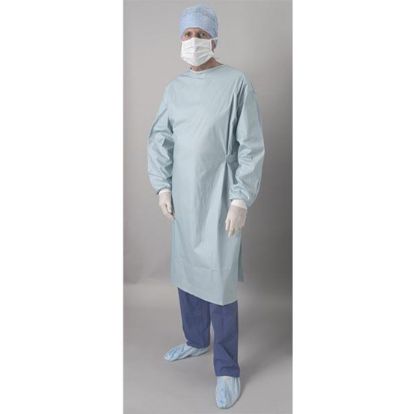 Theatre Gown Sms Standard Lite Low Lint Elasticated Cuff Side-Ties (Disposable Sterile Single Use) x 1