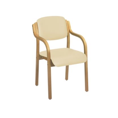 Aurora Visitor Chair (With Arms) - Vinyl Anti-Bacteial Upholstery