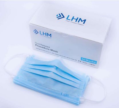 Fluid Resistant Procedure Looped Type Iir Face Masks x 50 (Various Colours Available)