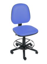 Chair Operator (Sunflower) Footring & Five Castor Base Mid Blue
