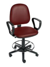 Chair Operator (Sunflower) Footring,Arms And 5 Castor Base Red Wine