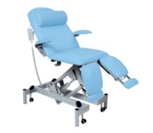 Chair Podiatry Fusion (Split Leg) Gas Assisted Head - Cool Blue