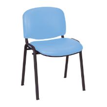 Chair Galaxy Visitor No Arms Vinyl Anti-Bacterial Upholstery Cool Blue