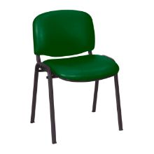 Chair Galaxy Visitor No Arms Vinyl Anti-Bacterial Upholstery Green