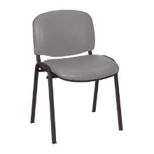 Chair Galaxy Visitor No Arms Vinyl Anti-Bacterial Upholstery Grey