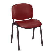 Chair Galaxy Visitor No Arms Vinyl Anti-Bacterial Upholstery Red Wine