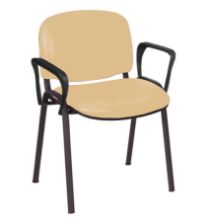 Chair Galaxy Visitor With Arms Vinyl Anti-Bacterial Upholstery Beige