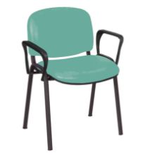 Chair Galaxy Visitor With Arms Vinyl Anti-Bacterial Upholstery Mint