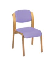 Chair Aurora Visitor No Arms Vinyl Anti-Bacterial Upholstery Lilac