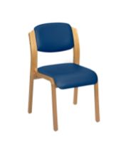 Chair Aurora Visitor No Arms Vinyl Anti-Bacterial Upholstery Navy