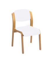 Chair Aurora Visitor No Arms Vinyl Anti-Bacterial Upholstery White