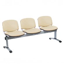 Chair Visitor Venus Modular 3 Seat Vinyl Anti-Bacterial Upholstery Beige