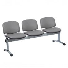 Chair Visitor Venus Modular 3 Seat Vinyl Anti-Bacterial Upholstery Grey