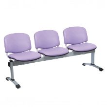 Chair Visitor Venus Modular 3 Seat Vinyl Anti-Bacterial Upholstery Lilac