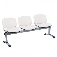 Chair Visitor Venus Modular 3 Seat Vinyl Anti-Bacterial Upholstery White